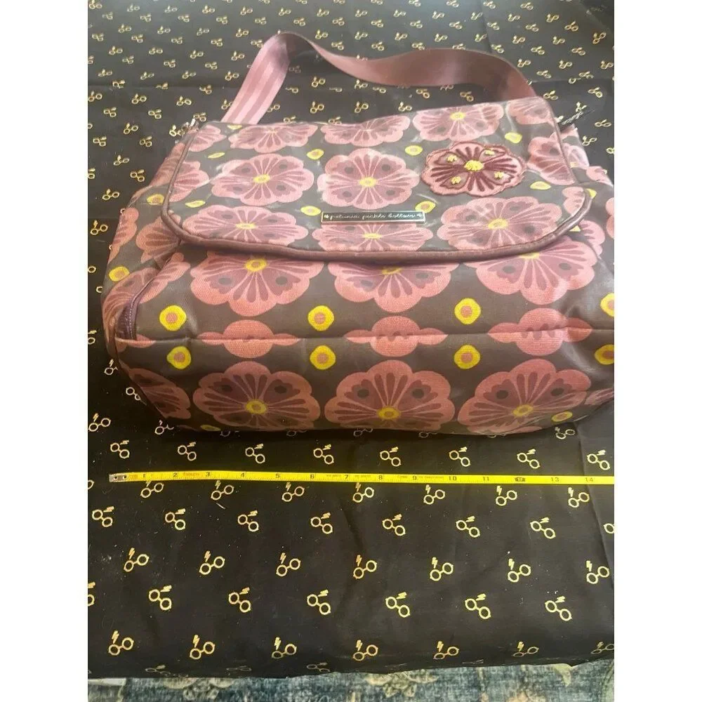 petunia pickle bottom diaper bag purple daisy